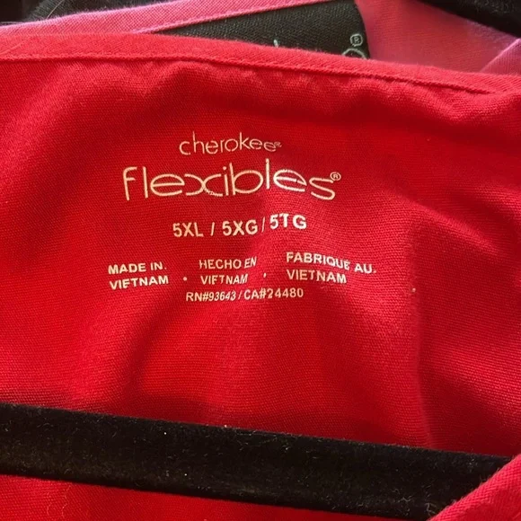 Red Scrub Top - Picture 3 of 3